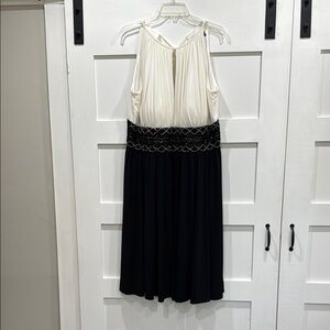 Elegant Black and White Women's Dress